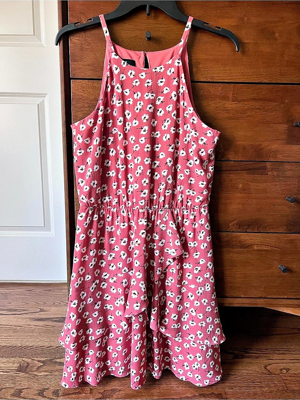 IZ BYER Pink Floral Midi Dress Medium